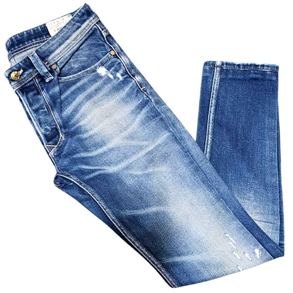 Diesel Men's Distressed Blue Jeans 28x32 Straight Fit Larkee Wash 0808R Stretch - Picture 16 of 16
